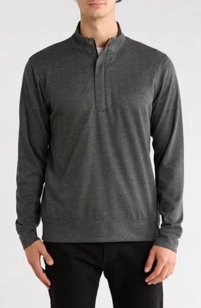 Vintage 1946 Herringbone Quarter Zip Pullover In Gray