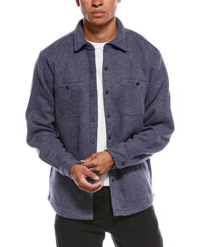 Vintage 1946 Knit Fleece Shirt Jacket In Blue