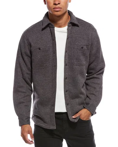 Vintage 1946 Knit Fleece Shirt Jacket In Gray
