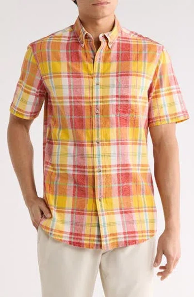 Vintage 1946 Madras Short Sleeve Button-down Shirt In Multi