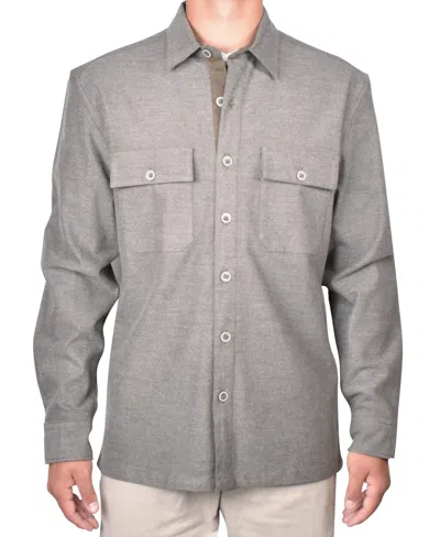 Vintage 1946 Men's Brushed Heather Shirt Jacket In Medium Grey Heather