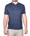 Vintage 1946 Heathered Slub Jersey Polo In Navy Heather