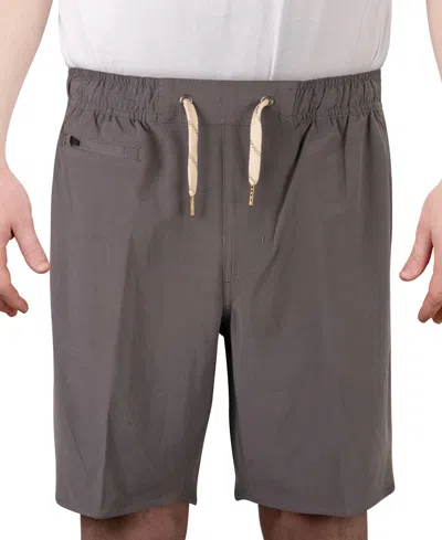 Vintage 1946 Men's Heathered Micro Shadow Windjammer Performance 9" Shorts In Gray