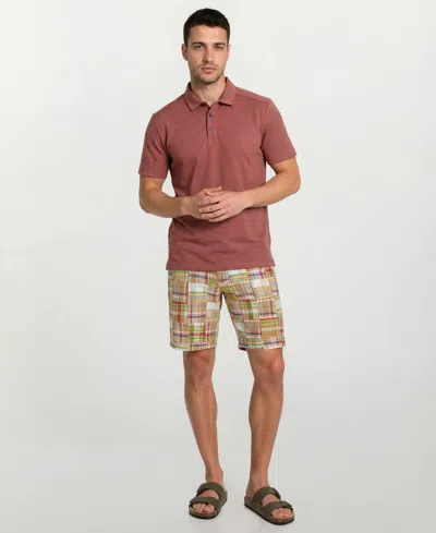 Vintage 1946 Men's Patch Detail Flat-front Shorts In Brown