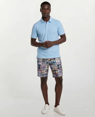 Vintage 1946 Men's Patch Detail Flat-front Shorts In Blue