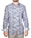 Vintage 1946 Men's Printed Long-sleeve Woven Shirt In Navy