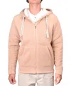 Vintage 1946 Men's Sherpa Bonded Reverse Fleece Hoodie In Sand