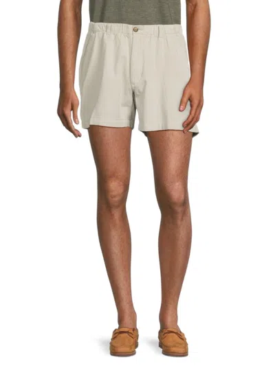 Vintage 1946 Men's Snappers Flat Front Shorts In Stone