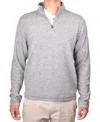 Vintage 1946 Men's Soft-brushed Knit Quarter-zip Sweater In Cloud Grey