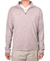 Vintage 1946 Men's Soft-brushed Knit Quarter-zip Sweater In Oatmeal He
