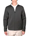 Vintage 1946 Men's Zip Front Fleece Hoodie In Space Grey