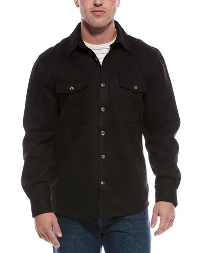 Vintage 1946 Microsuede Overshirt In Black