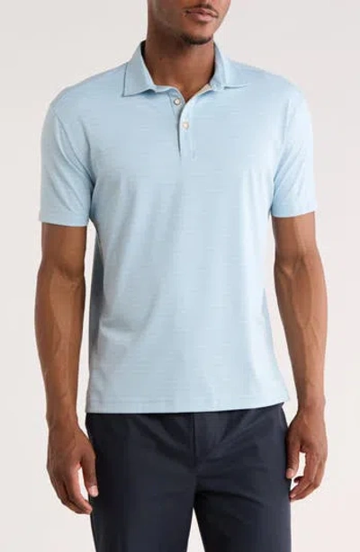 Vintage 1946 Nublend Stripe Hybrid Piqué Polo In Blue