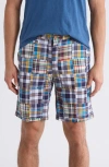 Vintage 1946 Patchwork Madras Flat Front Shorts In Multi