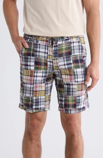 Vintage 1946 Patchwork Madras Flat Front Shorts In Multi