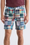 Vintage 1946 Patchwork Madras Flat Front Shorts In Multi