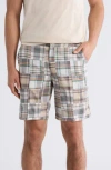 Vintage 1946 Patchwork Madras Flat Front Shorts In Multi