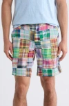 Vintage 1946 Patchwork Madras Flat Front Shorts In Multi
