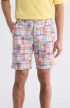 Vintage 1946 Patchwork Madras Flat Front Shorts In Multi