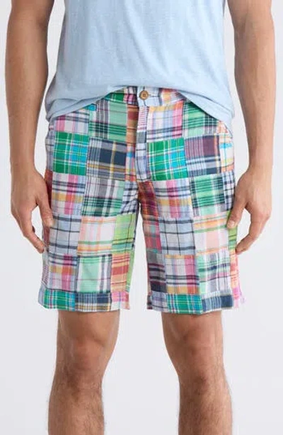 Vintage 1946 Patchwork Madras Flat Front Shorts In Multi