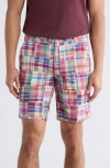 Vintage 1946 Patchwork Madras Flat Front Shorts In Multi