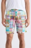 Vintage 1946 Patchwork Madras Flat Front Shorts In Multi