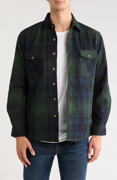 Vintage 1946 Quilted Herringbone Shirt Jacket In Multi