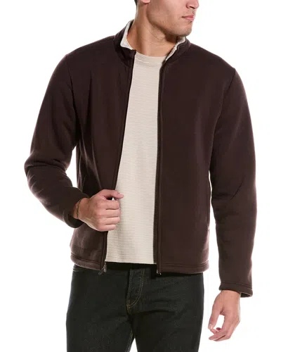 Vintage 1946 Sherpa Bonded Fleece Cardigan In Brown