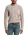 Vintage 1946 Soft Brushed Sweater Knit 1/4-zip Pullover In Brown