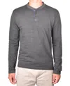 Vintage 1946 Vintage 1943 Men's Burn Out Slub Henley Shirt In Charcoal Heather