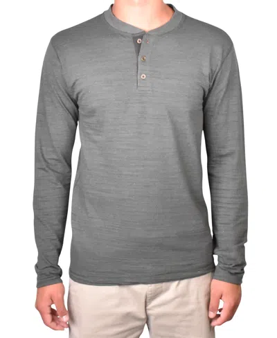 Vintage 1946 Vintage 1943 Men's Burn Out Slub Henley Shirt In Deep Forrest Heather