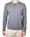 Vintage 1946 Vintage 1943 Men's Burn Out Slub Henley Shirt In Petrol Heather