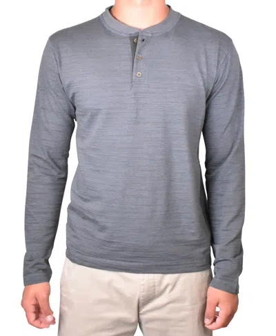 Vintage 1946 Vintage 1943 Men's Burn Out Slub Henley Shirt In Petrol Heather