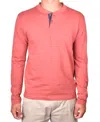 Vintage 1946 Slub Jersey Knit Long Sleeve Henley In Tandori Spice Heather