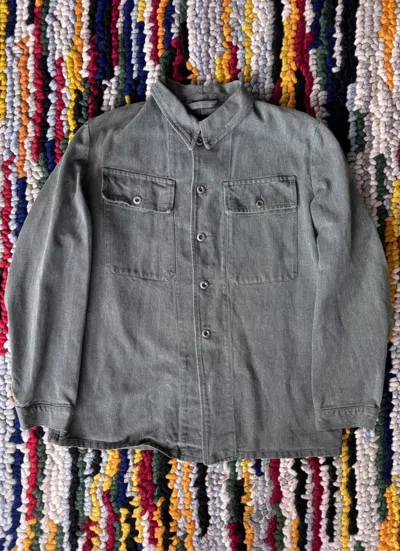 Pre-owned Vintage 1960s Swiss Military Denim Jacket In Gray