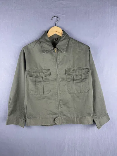 Pre-owned Vintage 1982 Japan Army Field Jacket Double Pocket In Old Olive
