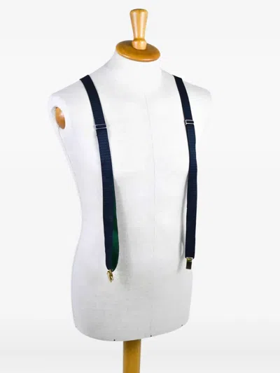 Pre-owned Vintage 1990s Dot-print Suspenders In Blue