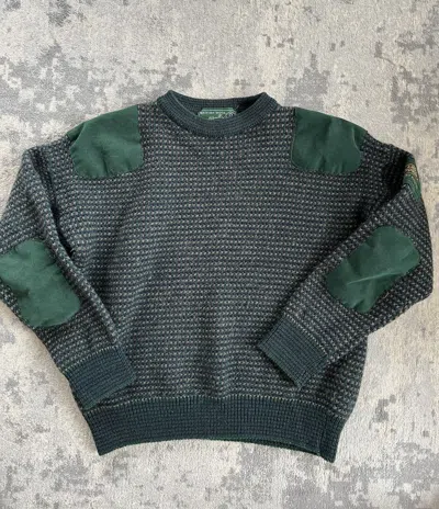 Pre-owned Vintage 1990s Land Rover British Wool Sweater  In Green