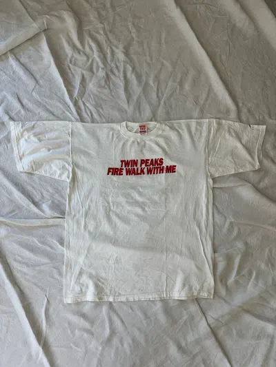 Pre-owned Vintage 1992 David Lynch Twin Peaks Fire Walk With Me Shirt In White