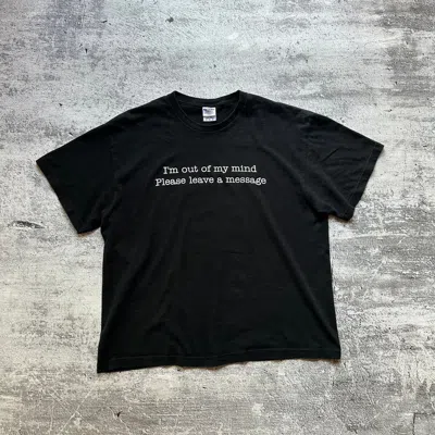 Pre-owned Vintage 2000s “i'm Out Of My Mind” Tee In Black