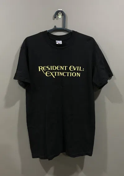 Pre-owned Vintage 2007 Resident Evil Extinction Movie Tshirt In Black