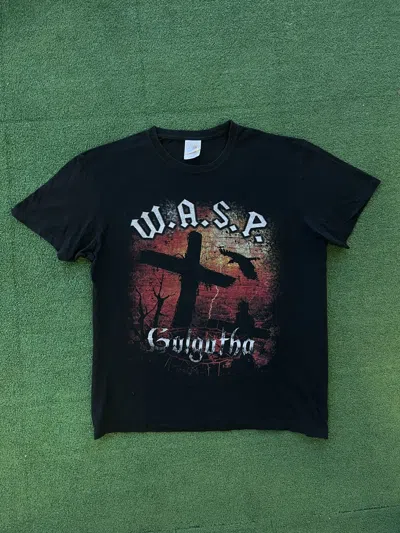 Pre-owned Vintage 2015 W.a.s.p Golgotha Cemetery Crow Ghothic Tee In Black