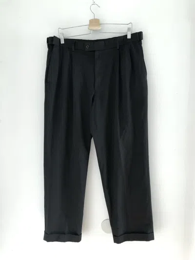 Pre-owned Vintage 36x29  Straight Pleated Trousers Pants Cropped Black