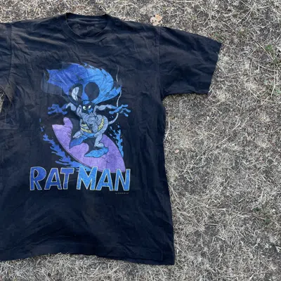 Pre-owned Vintage 90's Adult Tee Ratman Film Movie Humor M In Black