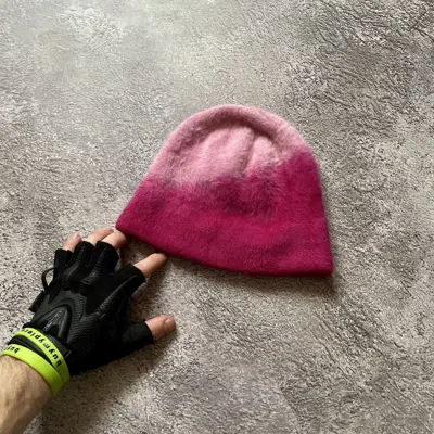 Pre-owned Vintage 90's Alt Beanie Mohair Ushanka Faux Lil Yachty Style In Multi