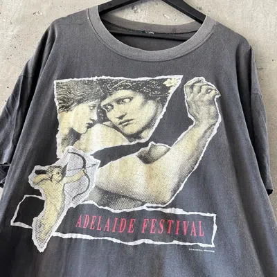 Pre-owned Vintage 90's Faded Adelaide Festival T-shirt In Gray