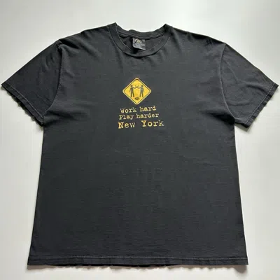 Pre-owned Vintage 90's Mikes Hard Lemonade Promo T-shirt Xl Faded Black