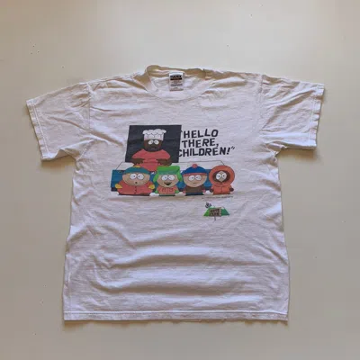 Pre-owned Vintage 90's South Park Cartoon Tv Show Graphic T-shirt In White