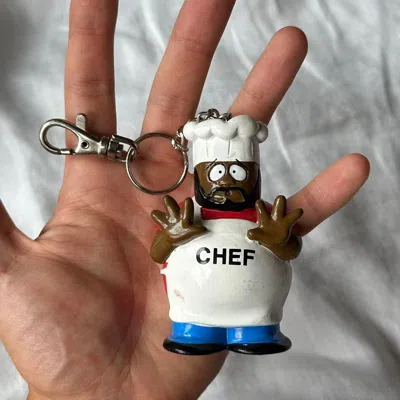 Pre-owned Vintage 90's South Park Tv Show Chef Heavy Keychain Figurine In Multi