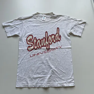 Pre-owned Vintage 90's Stanford University Graphic T Shirt Medium In Gray